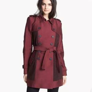 Red Sam Edelman double breasted trench coat